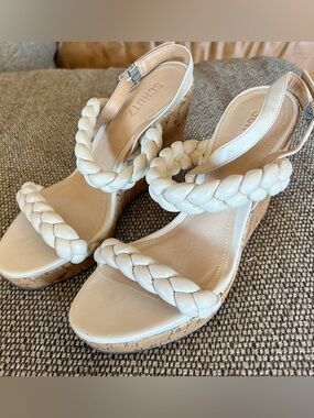 *^SCHUTZ LIKE NEW** platform wedge sandals size 10
